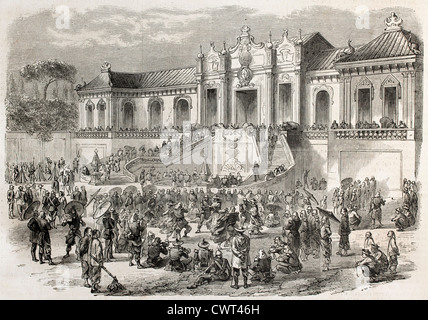 Yuan-Ming-Yuan palace di occupazione da parte delle truppe francesi Foto Stock