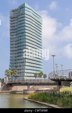 Edificio nell'area di Diagonal Mar,Barcelona Foto Stock