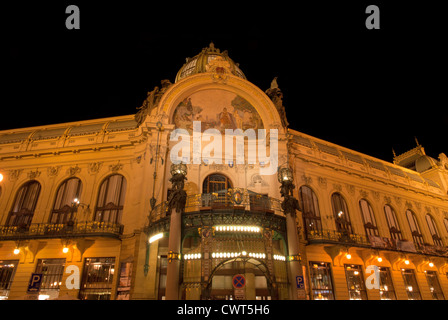 Praga - Casa Municipale Hall (Obecni Dum) - Stare Mesto, Centro Storico Foto Stock