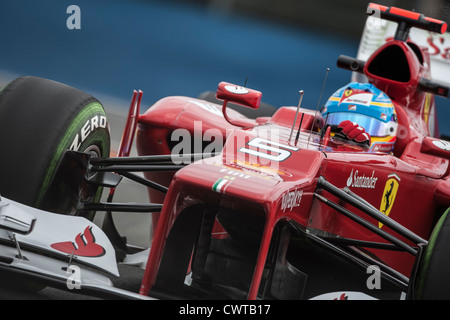 VALENCIA, Spagna - 22 giugno: Fernando Alonso in Formula 1 Gran Premio dâ Europa a Valencia Street Circuit. Spagna il 22 giugno 201 Foto Stock