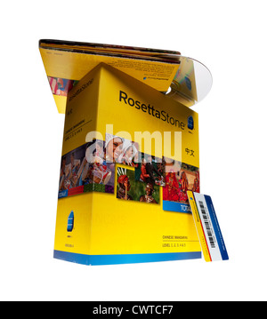 Rosetta Stone software per l'apprendimento linguistico Foto Stock