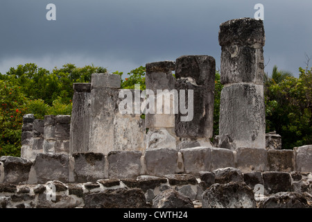 Ruinas del Rey rovine Maya a Cancun, Messico Foto Stock