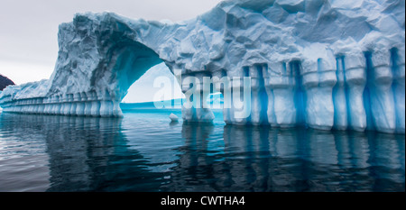 Iceberg nella baia di Pleneau. Sembrava che ci fossero su un altro pianeta quando ci siamo imbattuti in questo monumento alla natura. Foto Stock