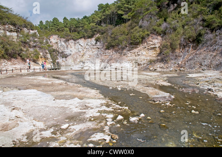 Wai-O-Tapu Thermal Wonderland vicino a Rotorua, Nuova Zelanda Foto Stock