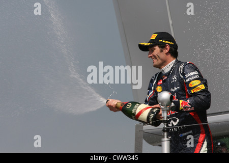Mark Webber (Red Bull Racing) Gran Premio di Gran Bretagna a Silverstone nel Regno Unito. Formula Uno Foto Stock