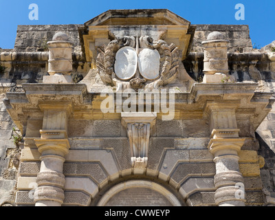 Architettura Maltese visto per le strade dell'isola di Malta, Mare Mediterraneo Foto Stock