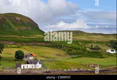 Le rovine di una casa vicino a Talisker sull'Isola di Skye in Scozia, Regno Unito Foto Stock