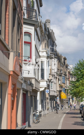 Scena di strada a Gand Belgio Foto Stock