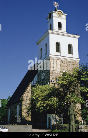 Il XV secolo il monastero francescano chiesa di Santa Croce (Pyhan ristin kirkko) in Rauma, Finlandia Foto Stock