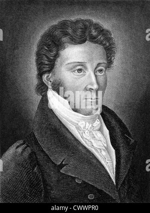 Karl von Rotteck (1775-1840) su incisione dal 1859. Lo storico tedesco. Foto Stock