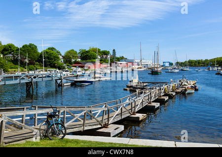 Vista sul porto di Camden, Knox County, Maine, Stati Uniti d'America Foto Stock