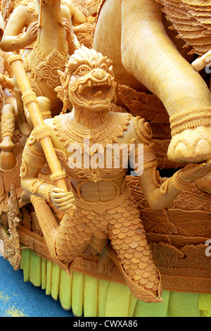 Una candela sculture festival attiva la Quaresima buddista Foto Stock