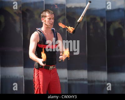 Edinburgh Festival Fringe artisti di strada Foto Stock