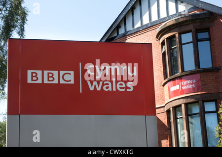 BBC Cymru Wales studios a Bryn Meirion, Bangor, il Galles del nord Foto Stock