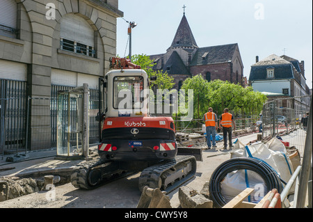 Ponte sito di rinnovamento, Strasburgo, Alsazia, Francia Foto Stock