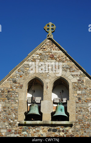 Le campane della chiesa di San Pietro, Old Hurst, Cambridgeshire, England, Regno Unito Foto Stock