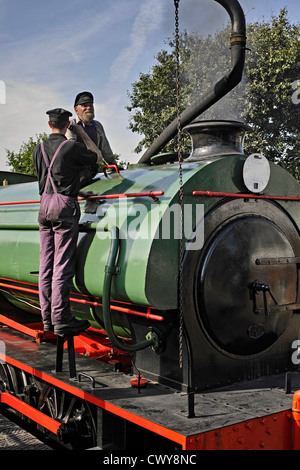 Il Colne Valley & Halstead ferroviarie, preservando un piccolo frammento di Gran Bretagna il treno a vapore del patrimonio. Foto Stock