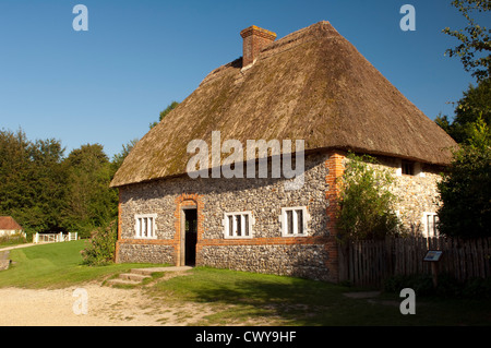 Casa da Walderton presso il Weald & Downland Open Air Museum, Singleton, West Sussex, Regno Unito Foto Stock