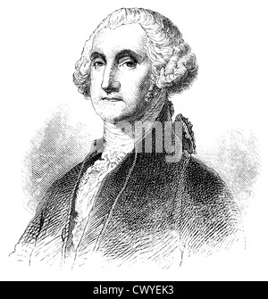 George Washington, 1732 - 1799, il primo Presidente degli Stati Uniti d'America Foto Stock