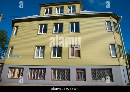 Vana-Kalamaja street Kalamaja district Tallinn Estonia Europa Foto Stock