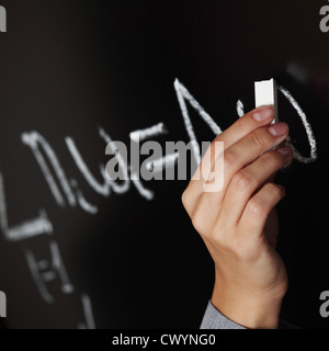 Insegnante disegnare la condizione di sincronismo di fase Foto Stock