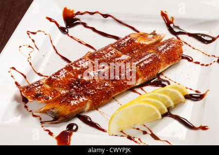 Il cibo giapponese di anguille arrosto unagi ( ) Foto Stock