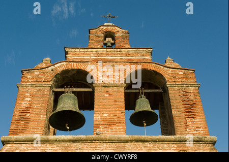 Campanile, Cattedrale di Santa María la Menor, la più antica cattedrale del Nuovo Mondo, completato 1540, Zona Coloniale, Santo Domingo, Foto Stock