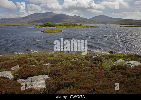 Loch Druidibeg guardando a sud dal lato nord Riserva Naturale Nazionale SouthUist Ebridi Esterne della Scozia UK potrebbe Foto Stock