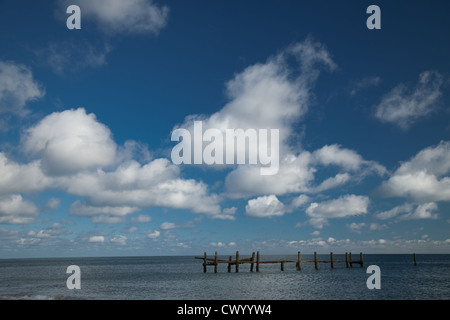 Big Sky Norfolk a Happisburgh sulla Costa North Norfolk, Regno Unito Foto Stock