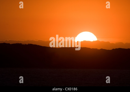 Sunrise vela sulla costa di Victoria, Australia Foto Stock