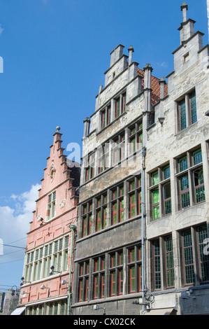 Vecchia architettura a Gand Belgio Foto Stock