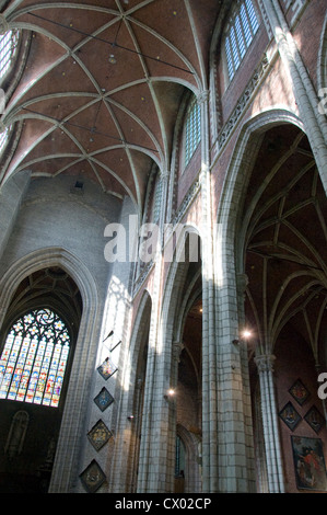 Vista interna della Cattedrale di San Bavo a Gand, Belgio Foto Stock