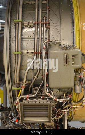 Rolls Royce Trent 800 turbofan jet dettaglio chiudere fino Foto Stock