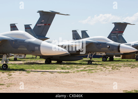 F-15 Eagle aeromobile in deposito presso il 309th aerospaziali e di manutenzione Gruppo di rigenerazione a Davis-Monthan Air Force Base. Foto Stock