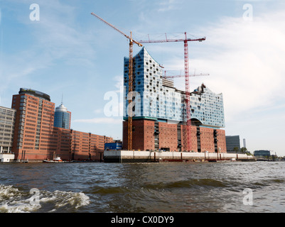 Elbe Philharmonic Hall in costruzione,Amburgo, Germania Foto Stock