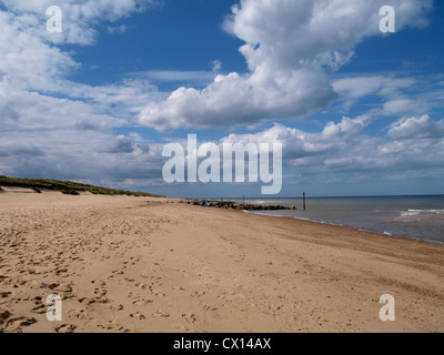 Happisburgh di Winterton Beach, Norfolk, Regno Unito Foto Stock