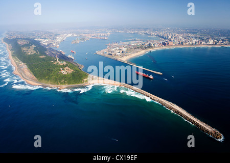 Nel complesso vista aerea di Durban, Sud Africa Foto Stock