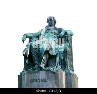 Statua di Johann Wolfgang von Goethe, dal Opernring, vicino Goethegasse, Vienna, Austria. Foto Stock