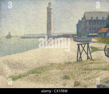 Georges Seurat (francese, 1859 - 1891 ), il faro di Honfleur, 1886, olio su tela Foto Stock