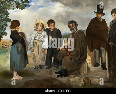 Edouard Manet (francese, 1832 - 1883 ), il vecchio musicista, 1862, olio su tela Foto Stock