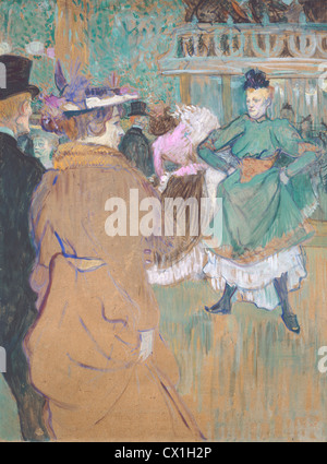 Henri de Toulouse-Lautrec (francese, 1864 - 1901 ), quadriglia presso il Moulin Rouge, 1892, olio su cartone Foto Stock