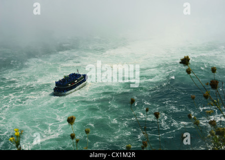 Tour in Barca in corrispondenza delle Cascate del Niagara Foto Stock
