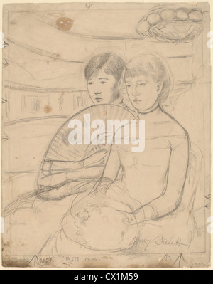 Mary Cassatt, il Loge [recto], americano, 1844 - 1926, 1882, grafite (vedere anche CX1M70) Foto Stock