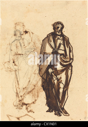 Cherubino Alberti (italiano, 1553 - 1615 ), due figure drappeggiate Foto Stock