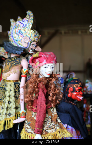 Wayan Golek Giavanesi burattini in Pagandaran, West Java. Foto Stock