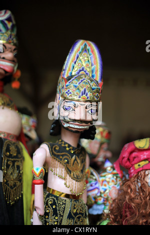 Wayan Golek Giavanesi burattini in Pagandaran, West Java. Foto Stock