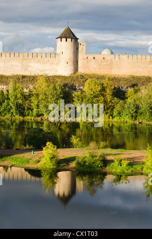 Fortezza di Ivangorod, il confine occidentale della Russia Foto Stock