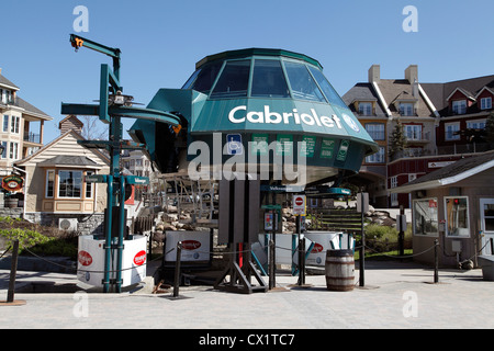 I negozi retail in Mont Tremblant Ski Village una stazione sciistica invernale in Laurentian Mountains Québec Canada Foto Stock