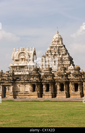 Elk201-4093v India, nello Stato del Tamil Nadu, Kanchipuram, Kailasanatha Temple Foto Stock