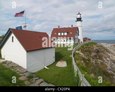 Portland Head Light in Cape Elizabeth Maine Foto Stock